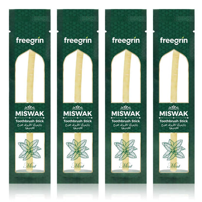 FreeGrin Brosse à Dents Miswak de Qualité Supérieure Personnalisée en Usine Saveurs Naturelles Clou de Girofle Menthe Sachet Sous Vide pour Usage Quotidien Dentifrices Miswak
